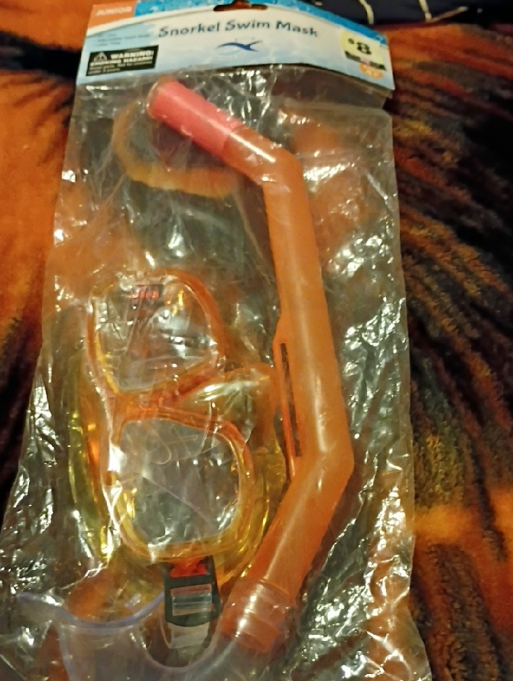 Snorkel Swim Mask and Snorkel Set - Orange
